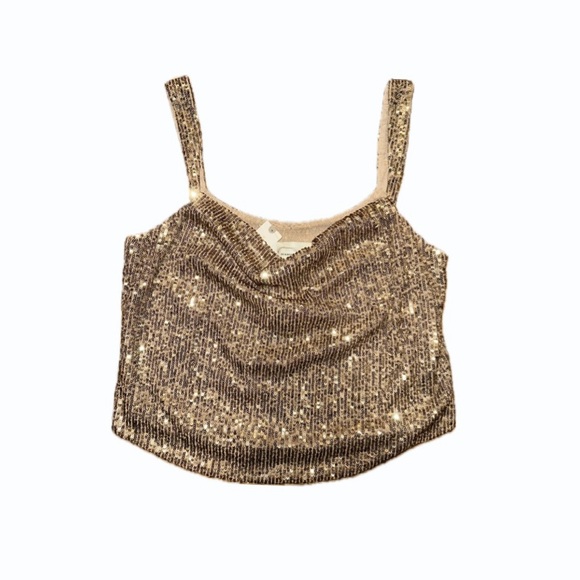 Anthropologie Cowl-Neck Sequin Camisole NWTs - Picture 4 of 5